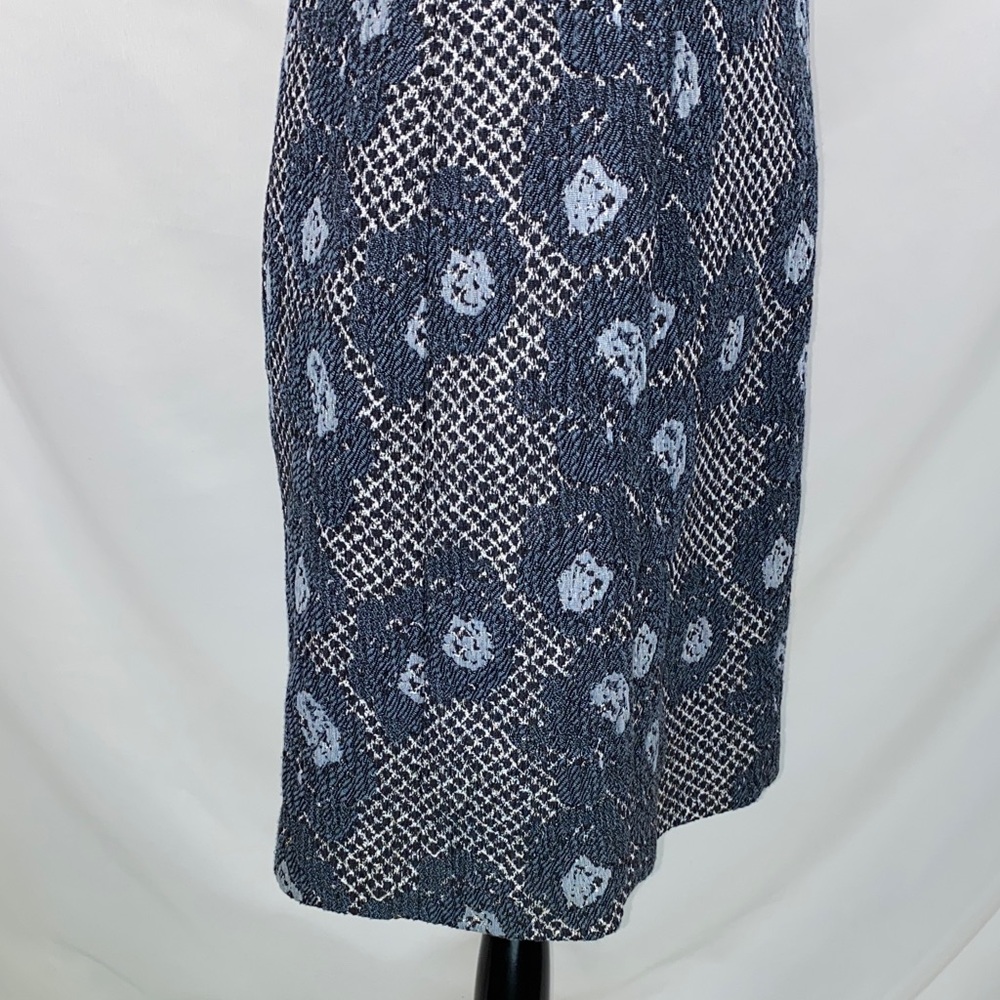 Nicole Miller For Mary Kay Floral Tweed Midi Dress Size 2P Petite - Picture 5 of 13